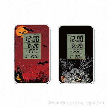 Cheap digital clock with temperature display, good items as promotional gift